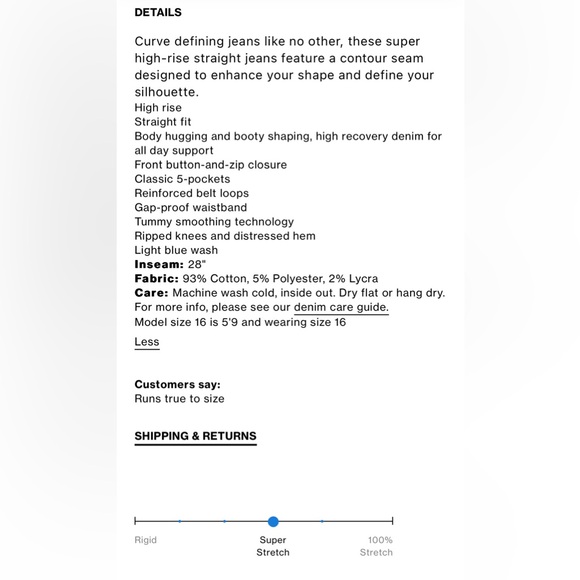 NWT - Good American GOOD CURVE STRAIGHT JEANS - Picture 7 of 7